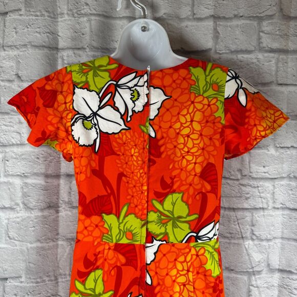 Vtg Momis Fashion Hawaiian Wedding Honeymoon Set Small Mens Shirt Matching Dress - Picture 15 of 16